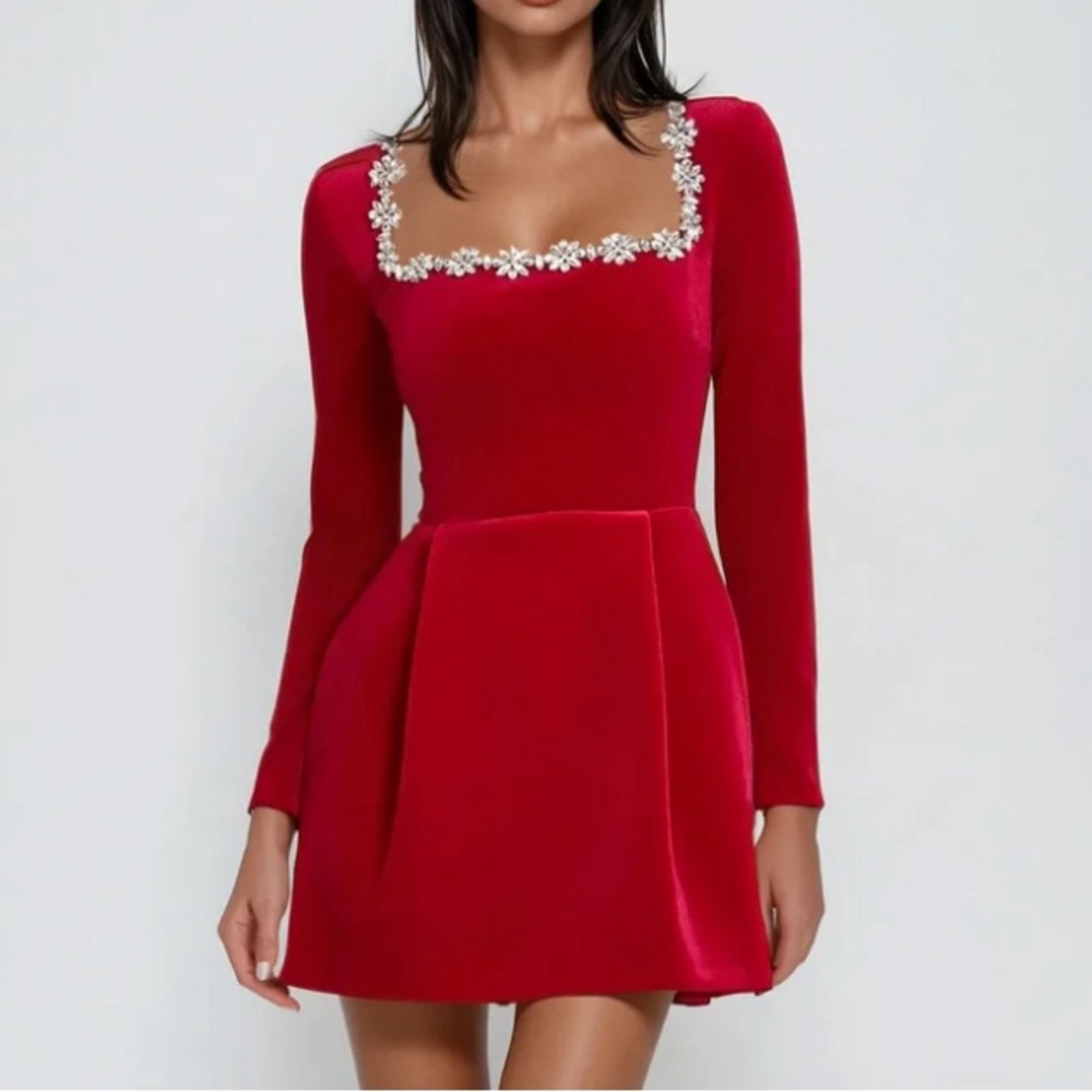 Velvet Red mini dress